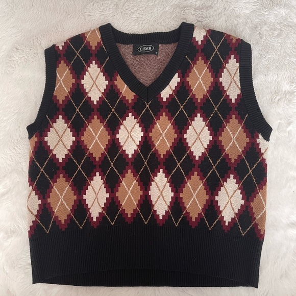 Sweater Vest Argyle - Picture 1 of 2